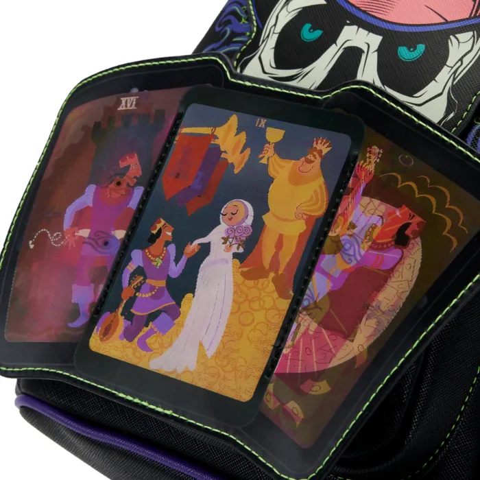 10" Disney Villains - Dr Facilier Lenticular Glow in the Dark Faux Leather Backpack Bag Loungefly