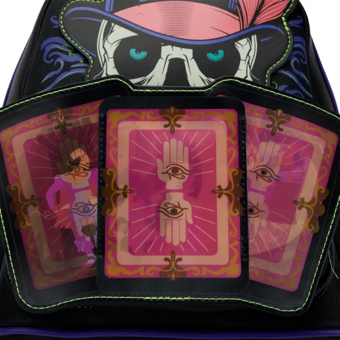 10" Disney Villains - Dr Facilier Lenticular Glow in the Dark Faux Leather Backpack Bag Loungefly