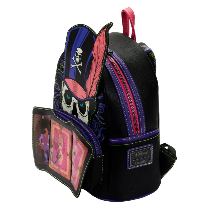 10" Disney Villains - Dr Facilier Lenticular Glow in the Dark Faux Leather Backpack Bag Loungefly