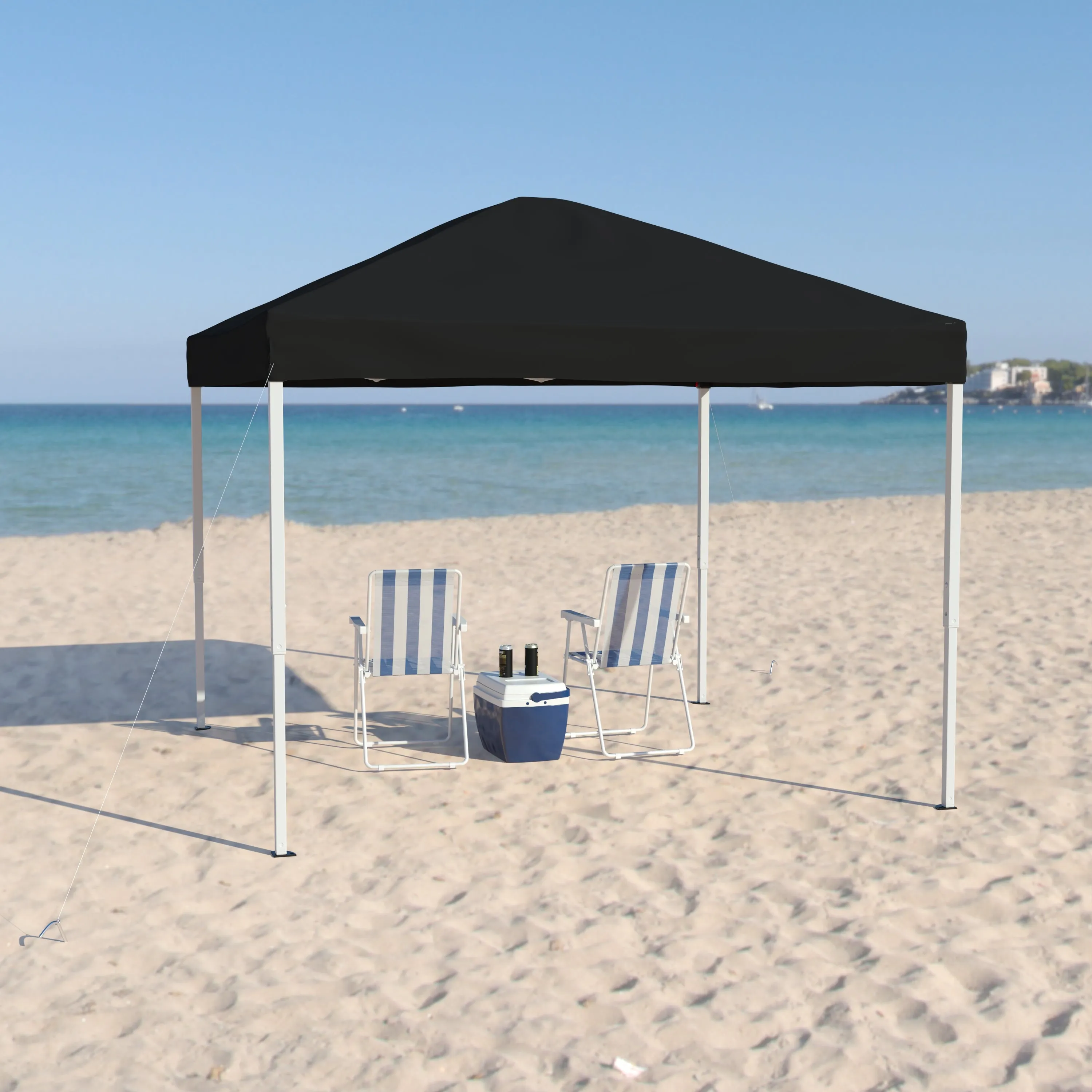 10'x10' Black Pop Up Canopy JJ-GZ1010-BK-GG