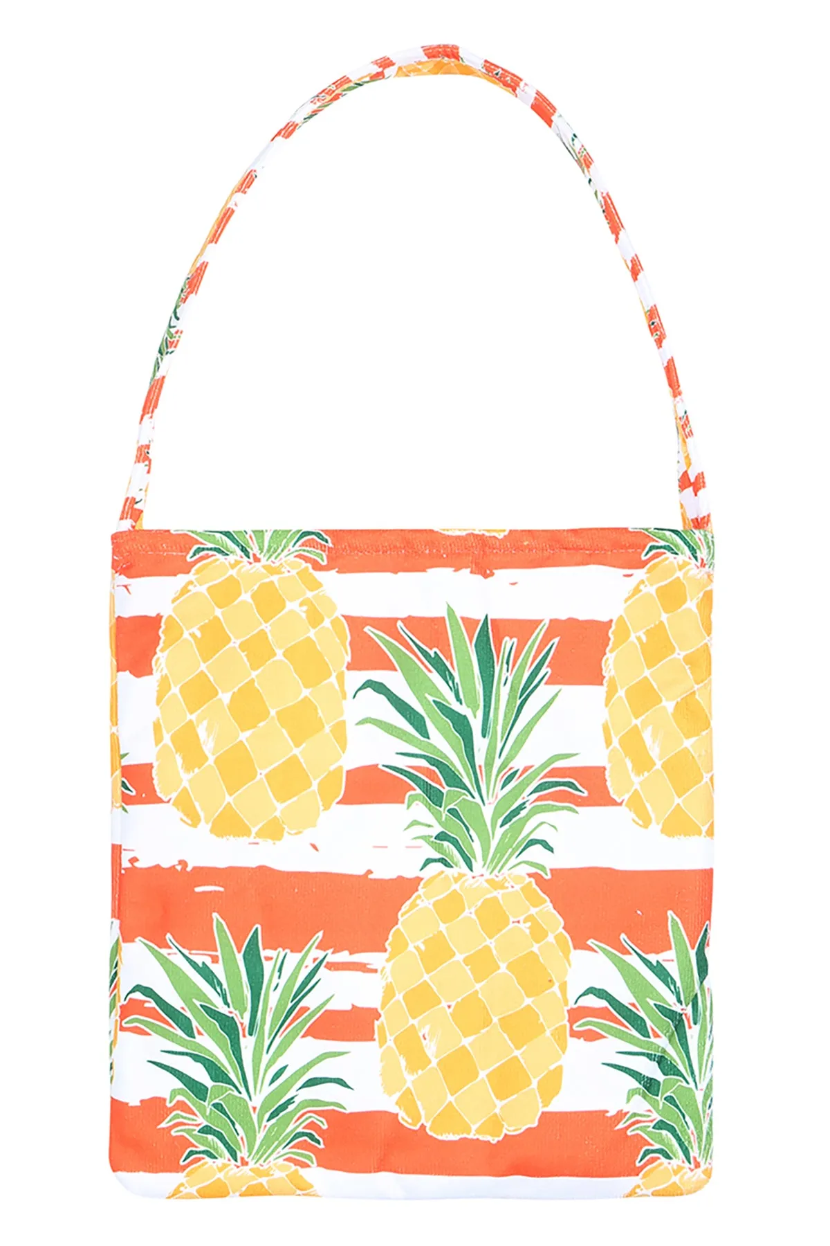 2-IN1 BEACH TOWEL PINEAPPLE PRINT FOLDABLE TOTE BAG