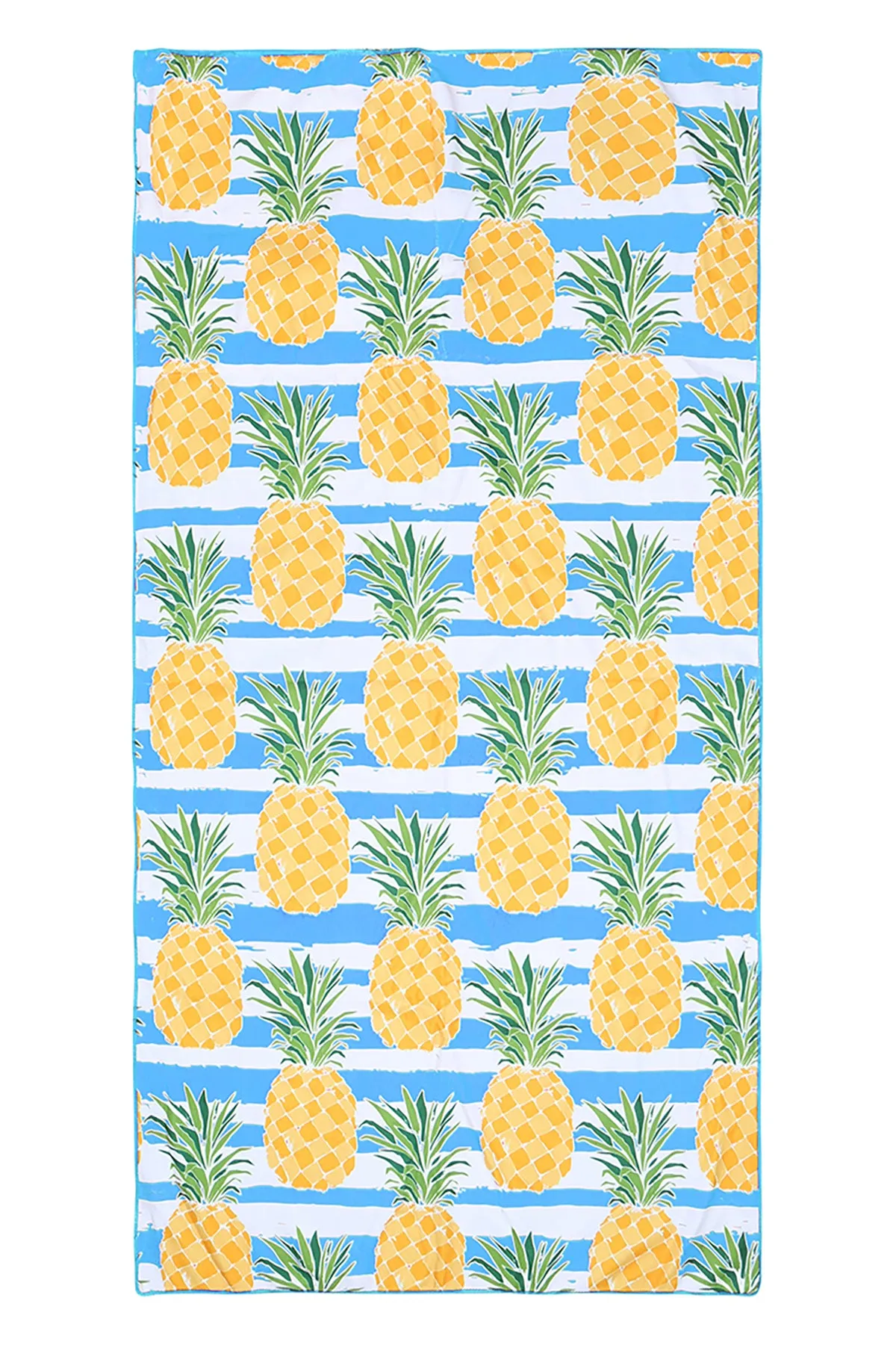 2-IN1 BEACH TOWEL PINEAPPLE PRINT FOLDABLE TOTE BAG