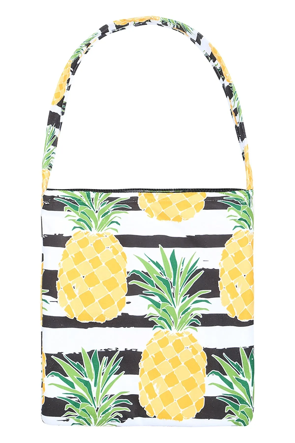 2-IN1 BEACH TOWEL PINEAPPLE PRINT FOLDABLE TOTE BAG