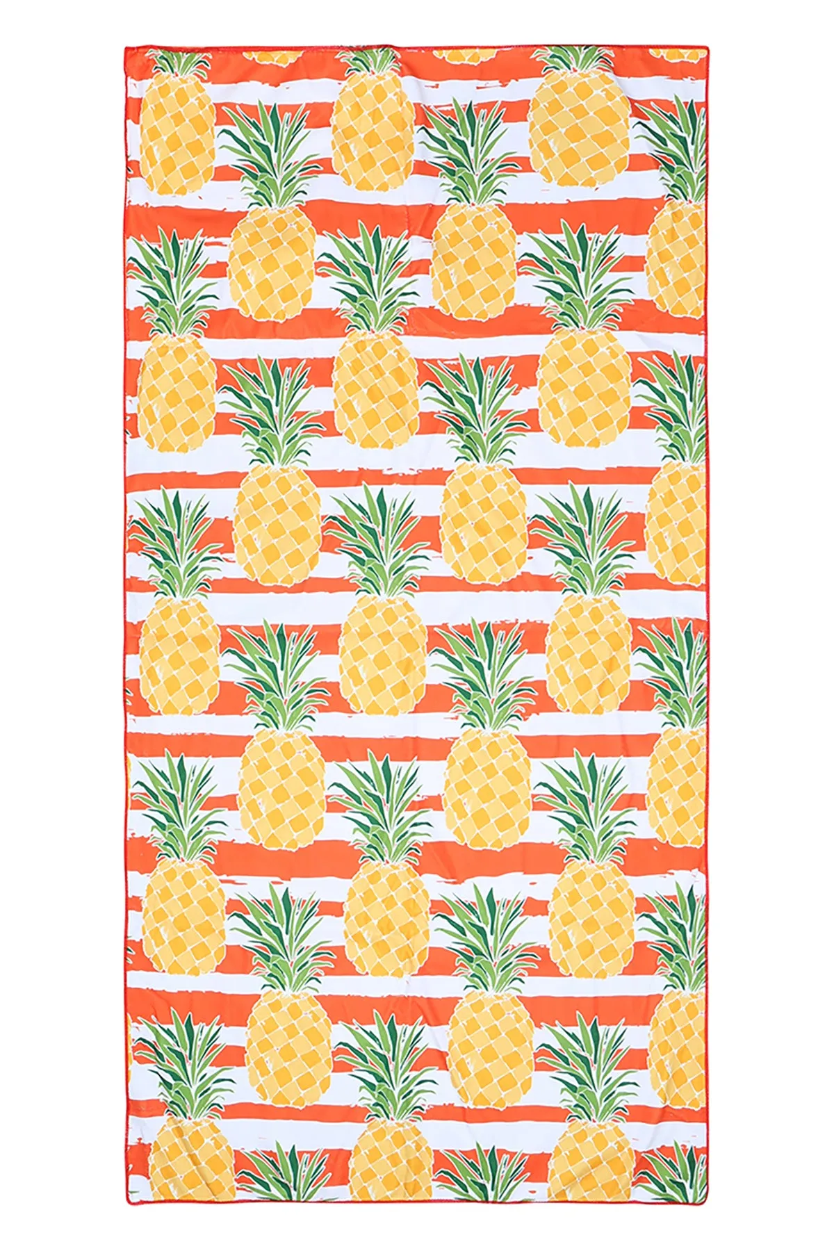 2-IN1 BEACH TOWEL PINEAPPLE PRINT FOLDABLE TOTE BAG