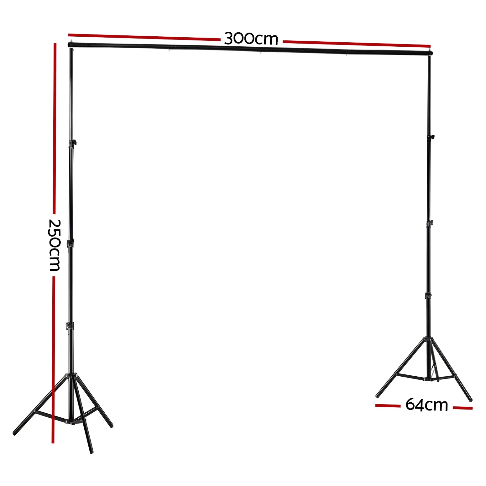 2.5x3M Photography Backdrop Stand Kit Studio Screen Photo Background Support Bag