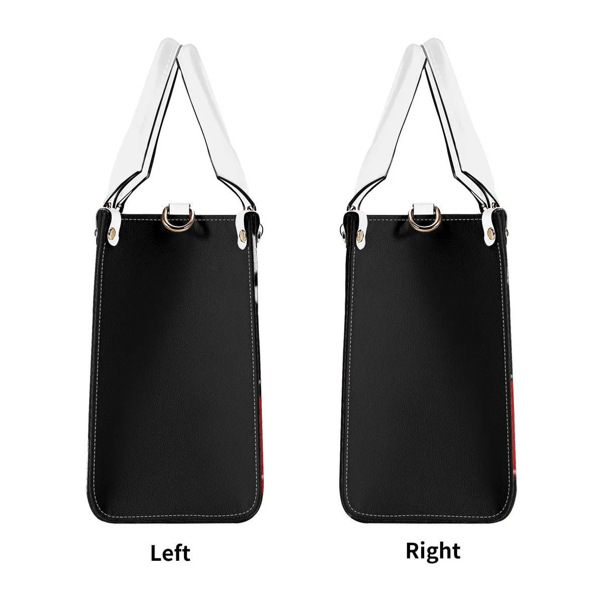 45 Dgr White Logo & Red, White & Black Multiple Sizes Upgraded Luxury Women PU Leather Handbag