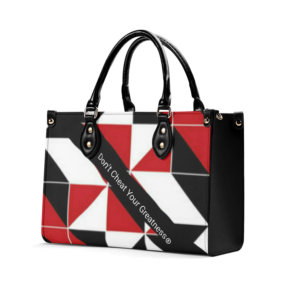 45 Dgr White Logo & Red, White & Black Multiple Sizes Upgraded Luxury Women PU Leather Handbag