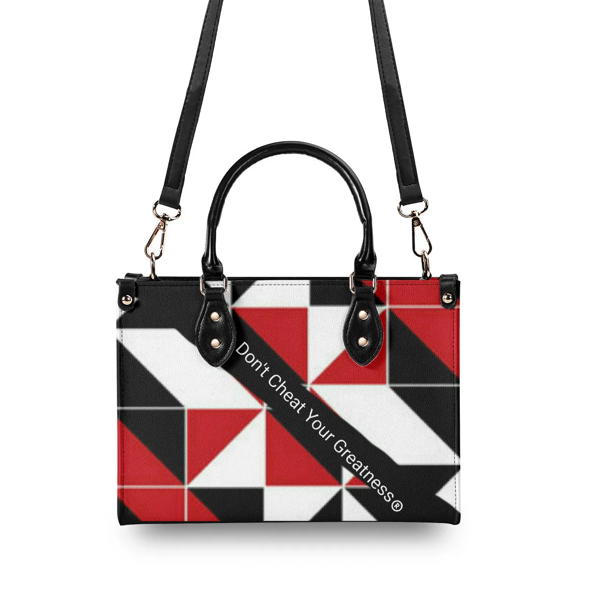 45 Dgr White Logo & Red, White & Black Multiple Sizes Upgraded Luxury Women PU Leather Handbag