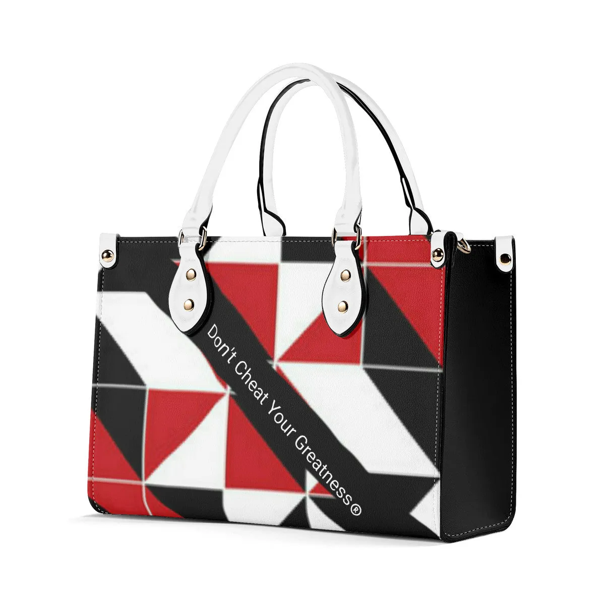 45 Dgr White Logo & Red, White & Black Multiple Sizes Upgraded Luxury Women PU Leather Handbag