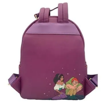 9" Disney : Hunchback of Notre Dame - Esmeralda Dancing Faux Leather Mini Backpack Bag Loungefly