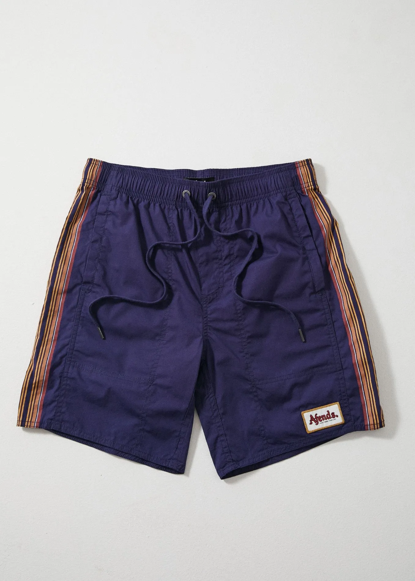 Afends Mens Baywatch Bazz Lurker - Elastic Waist Boardshort - Iris