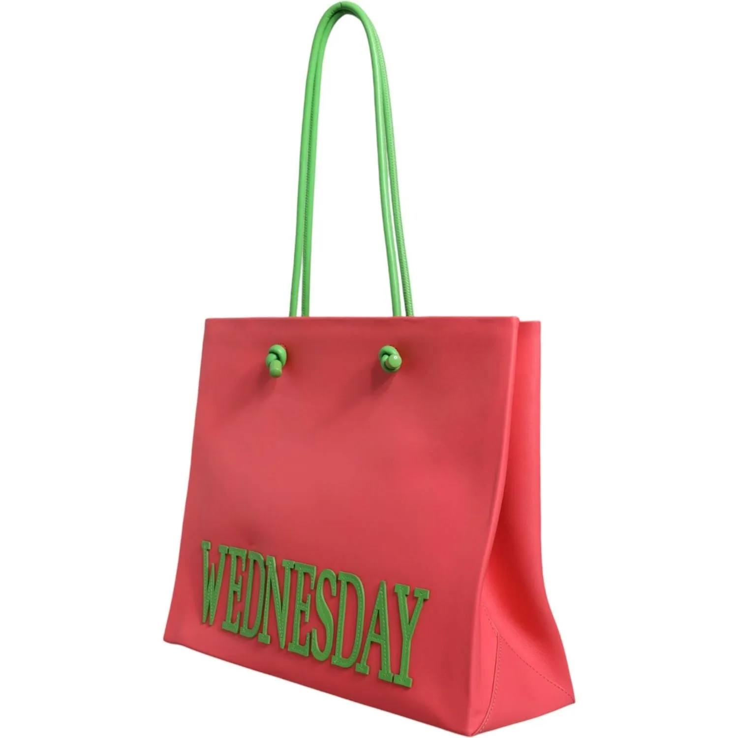 Alberta Ferretti Pink Leather Weekend Wednesday Shopping Tote Bag