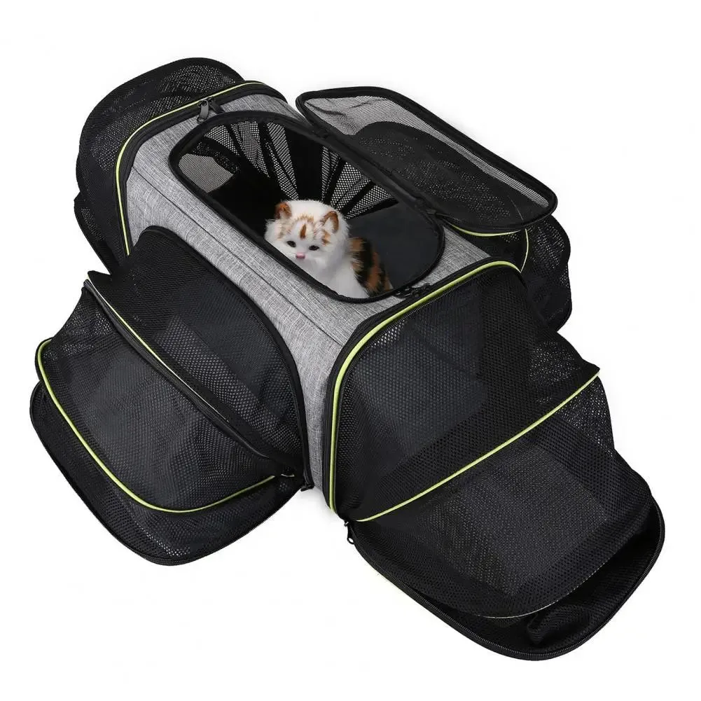 Anniepaw Pet Travel Bag Adjustable Breathable Foldable for Small Medium Cats Dogs