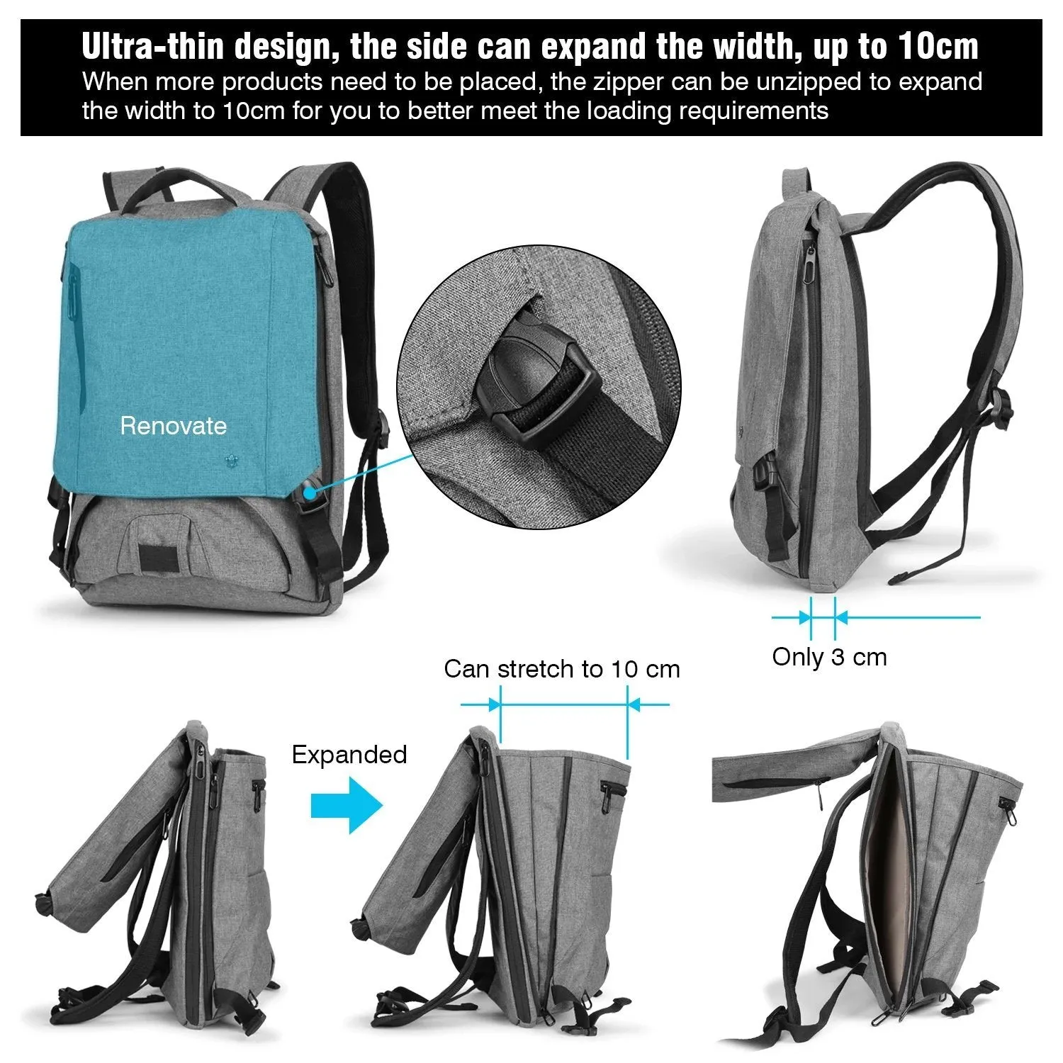 Anti-theft 14Inch Laptop Computer Backpack for Travel Waterproof Business School