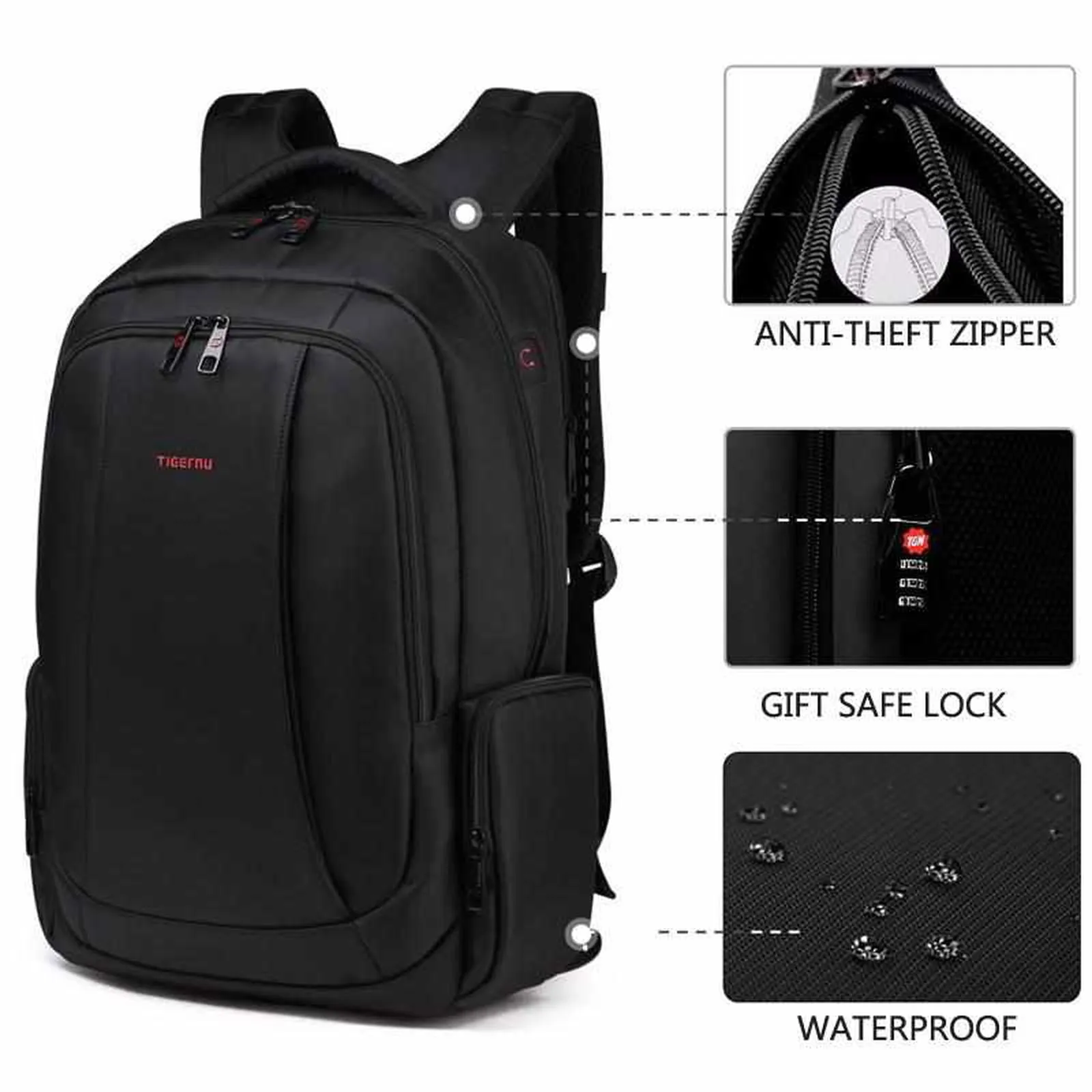 Anti Thief Men 15.6 inch Laptop Backpacks