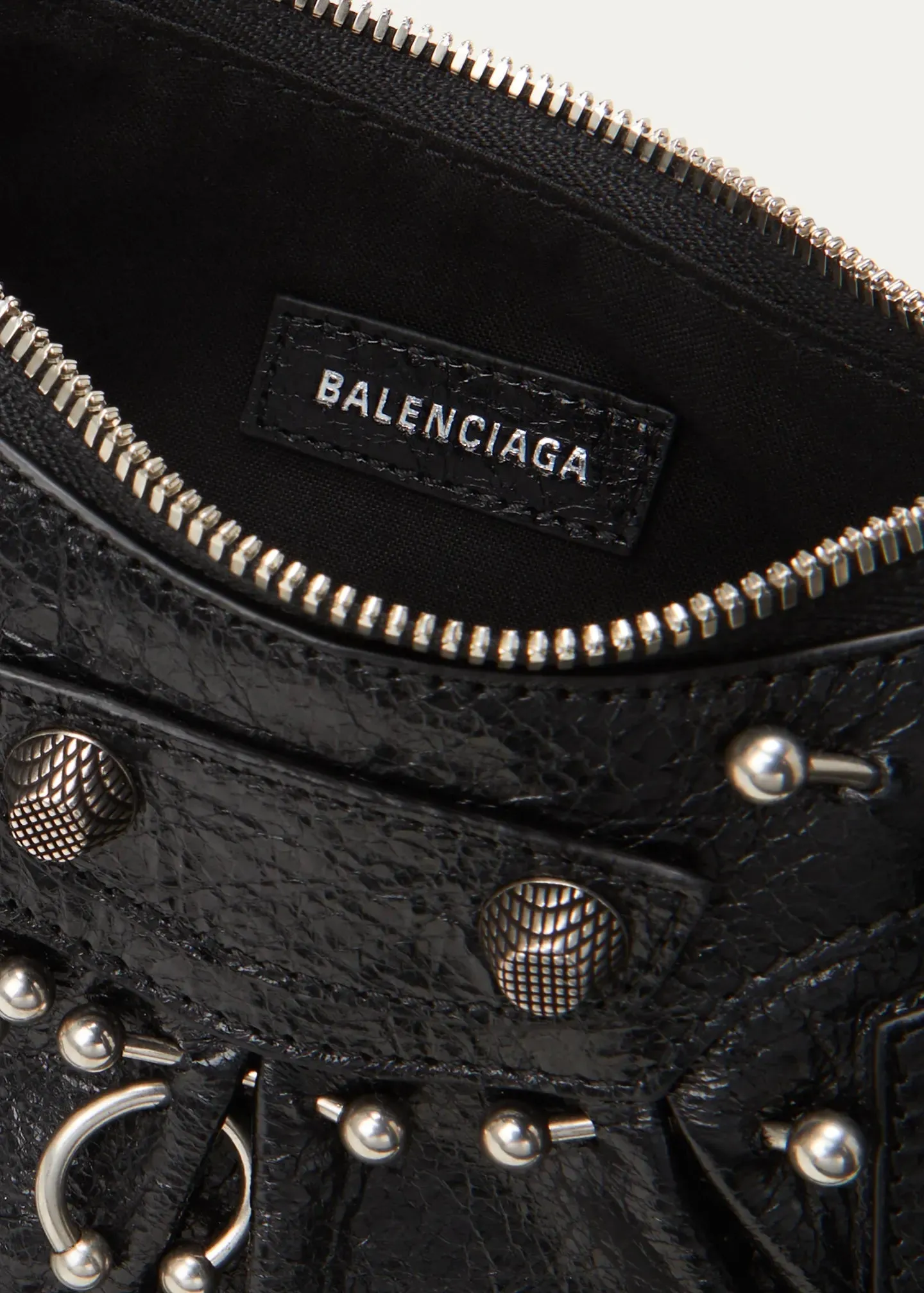 BALENCIAGA LE CAGOLE LAMBSKIN LEATHER SMALL SHOULDER BAG