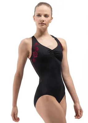 Ballet Rosa - Anette Cross Back Leotard - Adult (1071MFA) - Noir & Bordeaux FINAL SALE