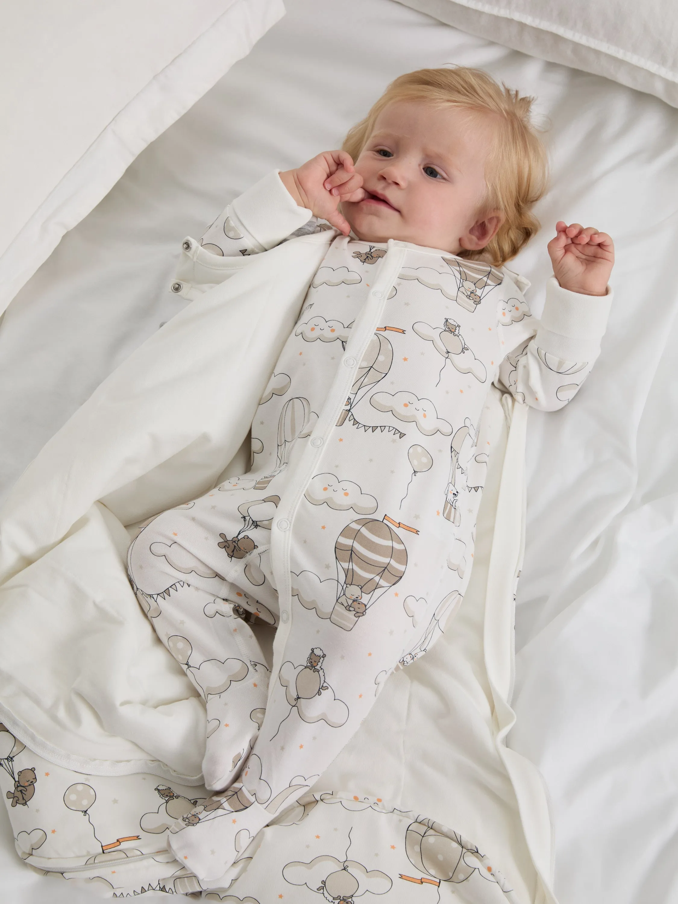 Balloon Print Baby Sleepsuit