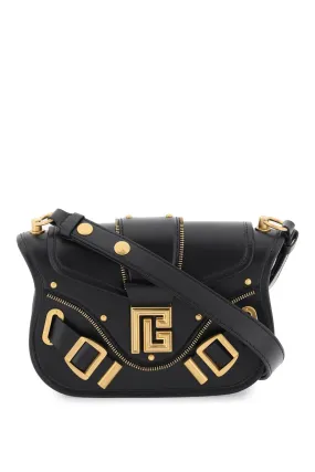 Balmain leather 'blaze' bag with monogram buckle