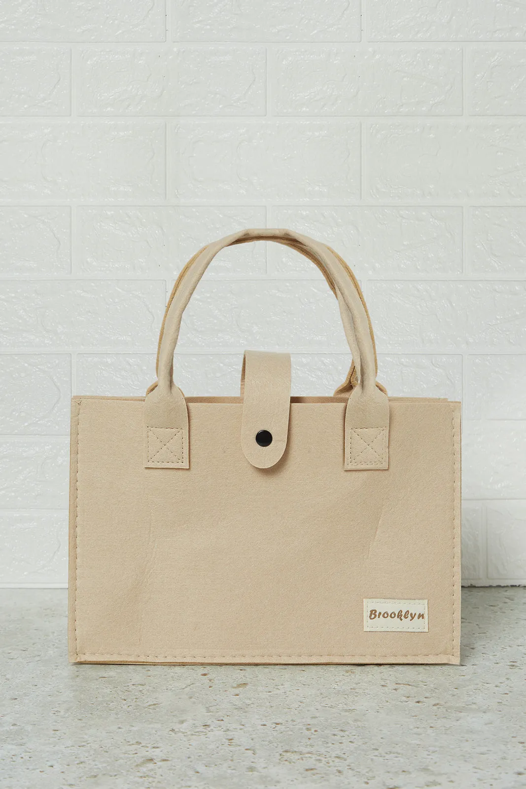 Beige Jute Shopping Bag