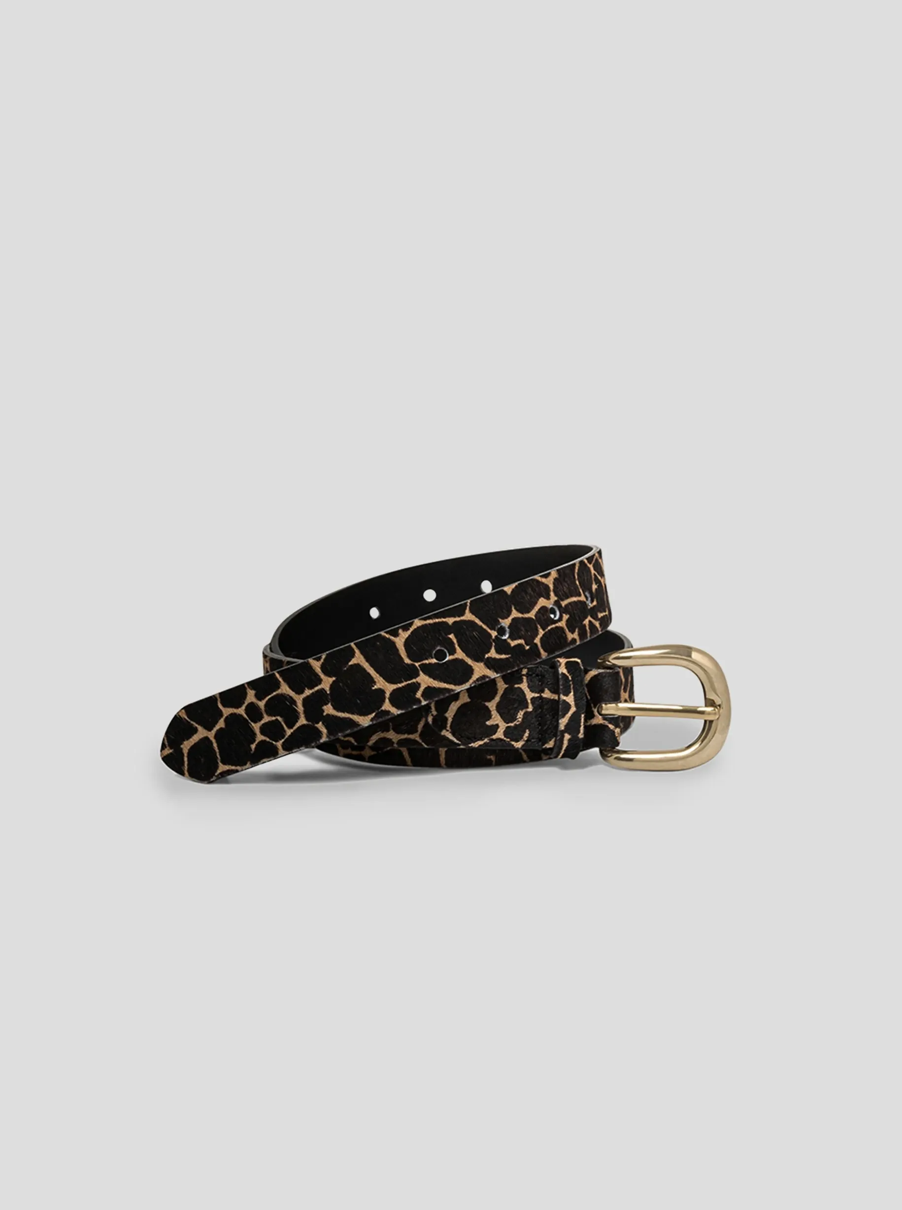 Belt in Giraffe printed leather