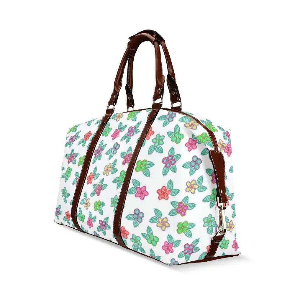 Berry Flowers White Classic Travel Bag