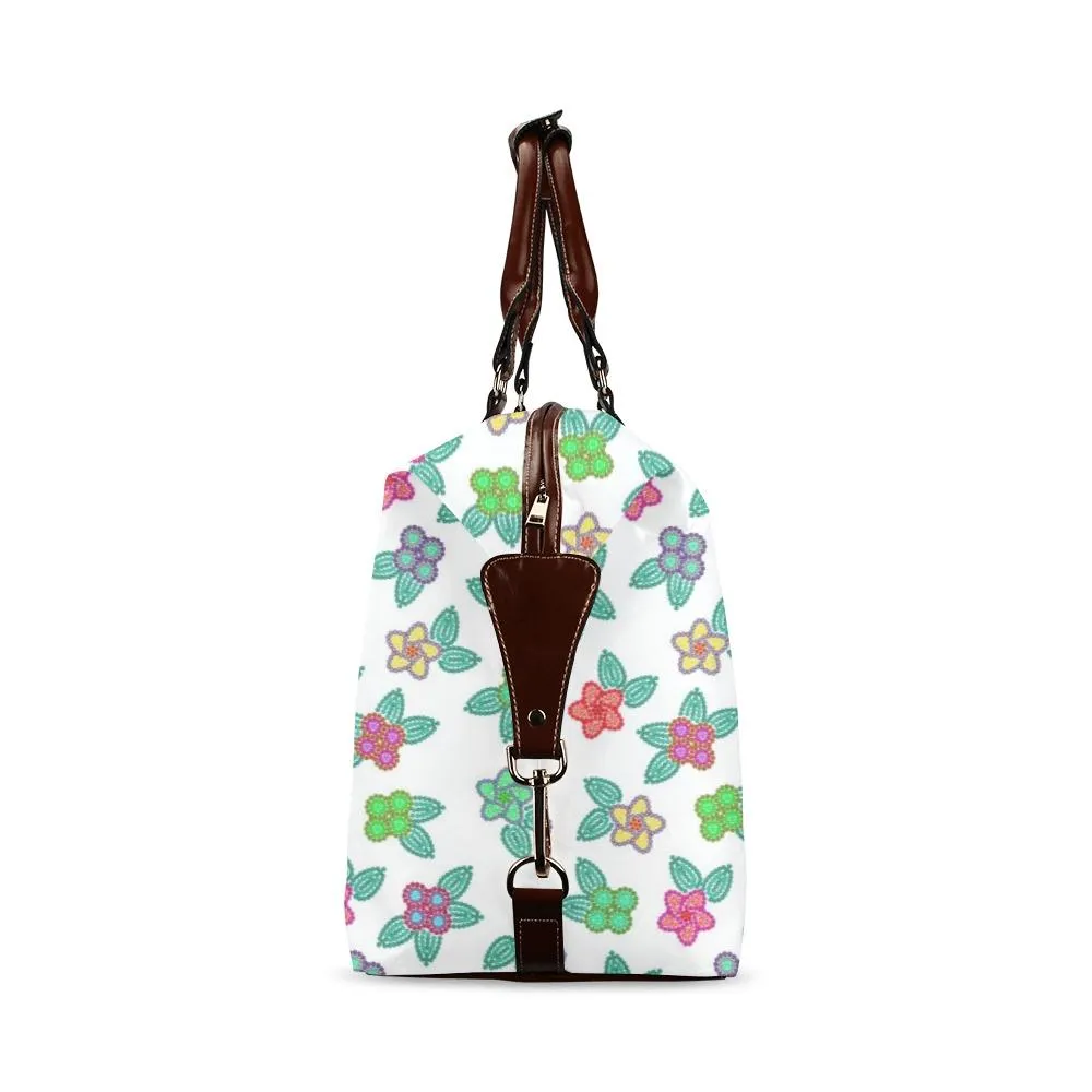 Berry Flowers White Classic Travel Bag