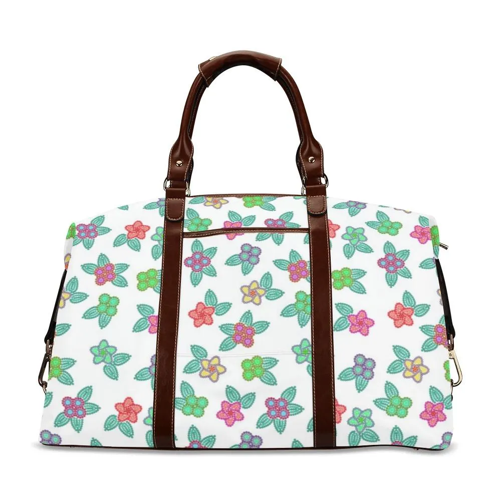 Berry Flowers White Classic Travel Bag