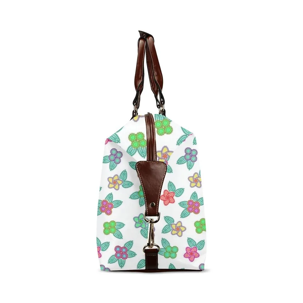 Berry Flowers White Classic Travel Bag