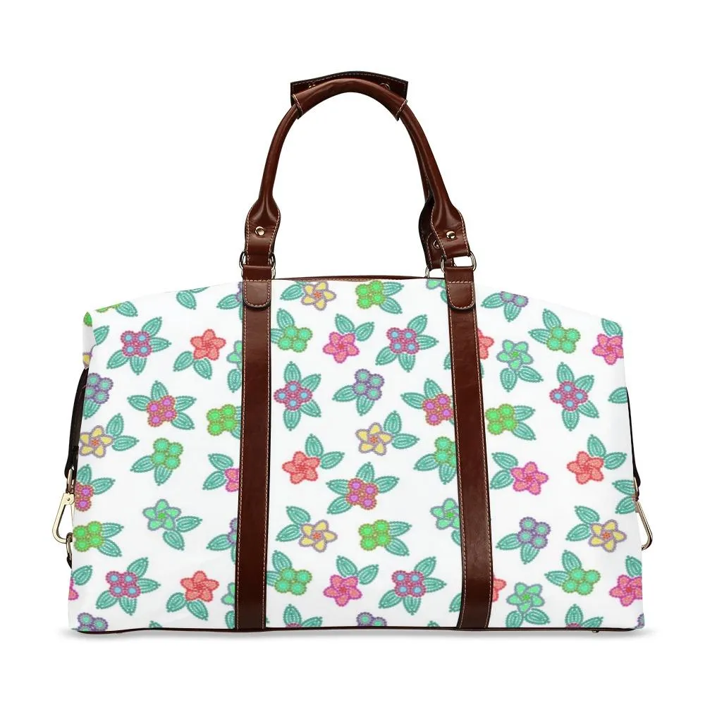 Berry Flowers White Classic Travel Bag