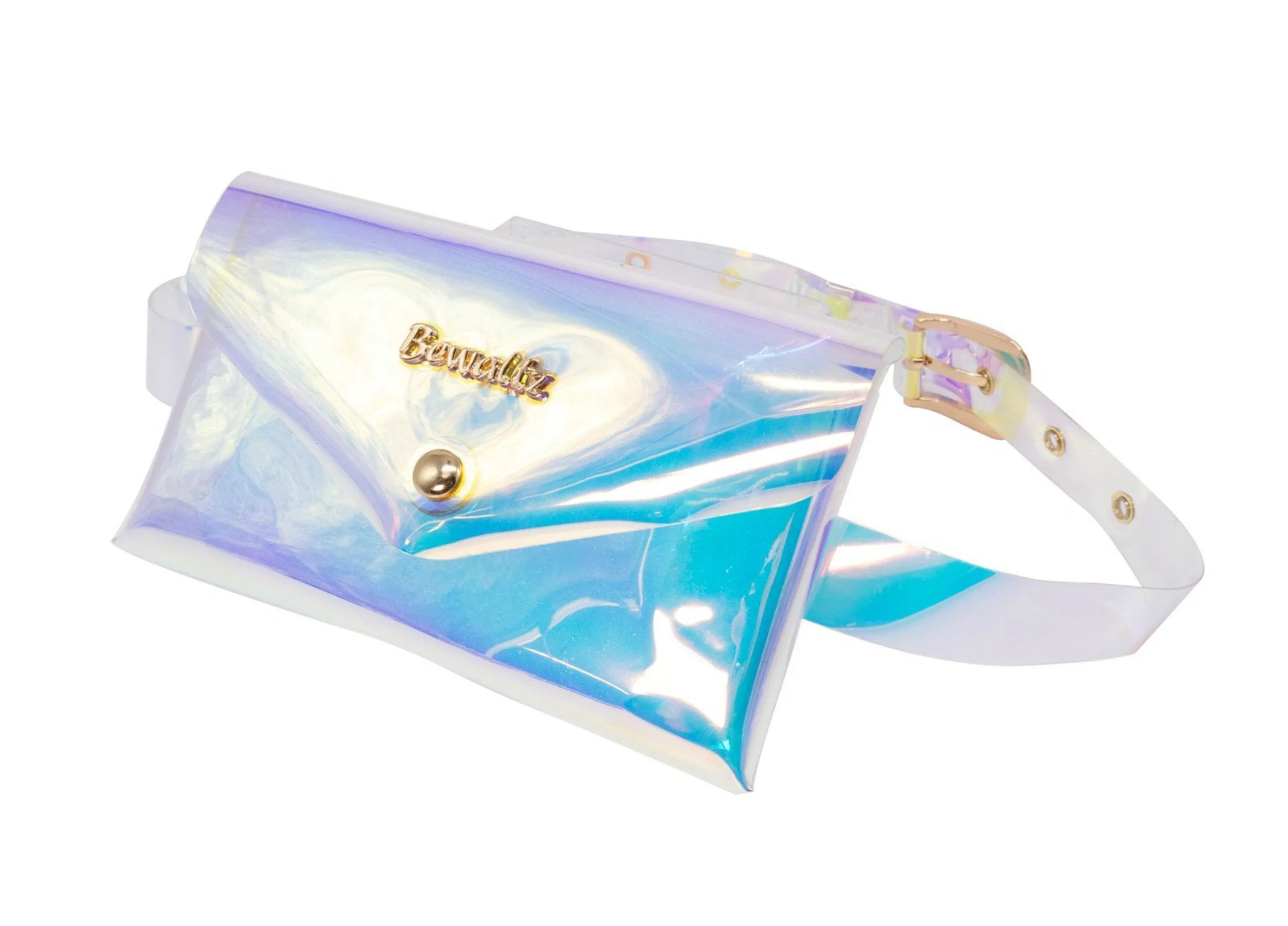 Bewaltz Holographic Jelly Fanny Wallet W/ Belt