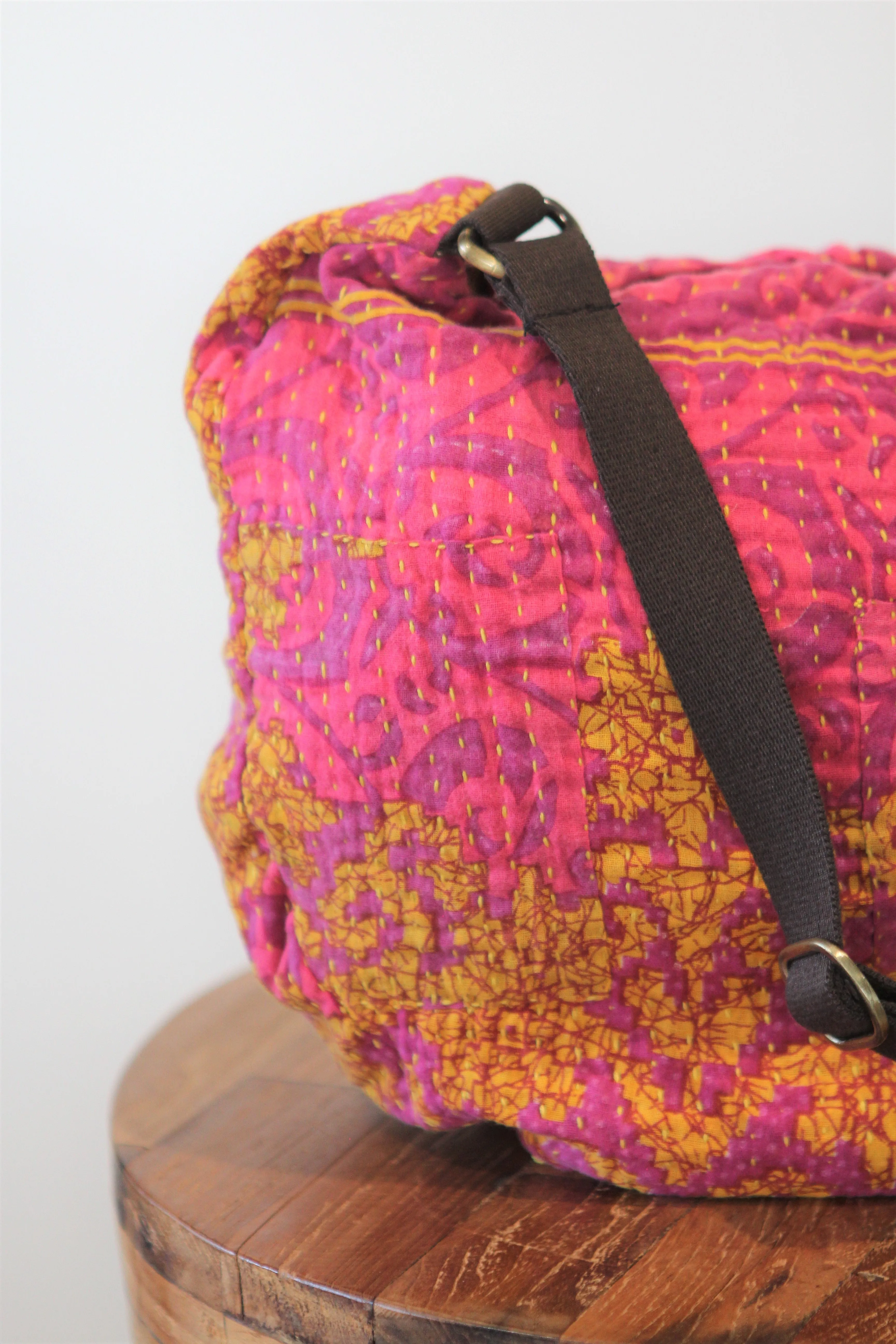 Bharati Boho Bag - Pink & Yellow