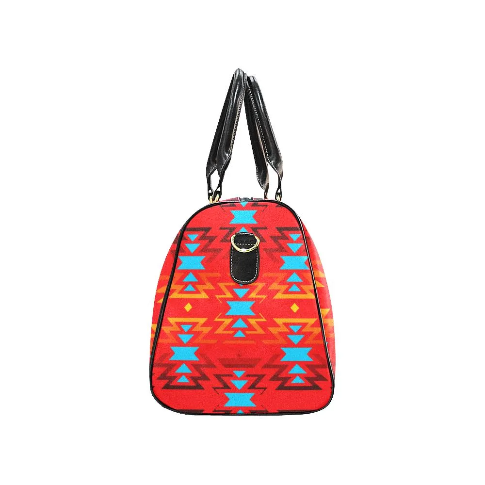 Big Pattern Fire Colors and Sky Sierra Waterproof Travel Bag