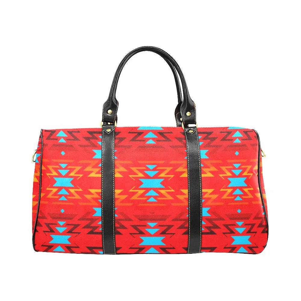 Big Pattern Fire Colors and Sky Sierra Waterproof Travel Bag