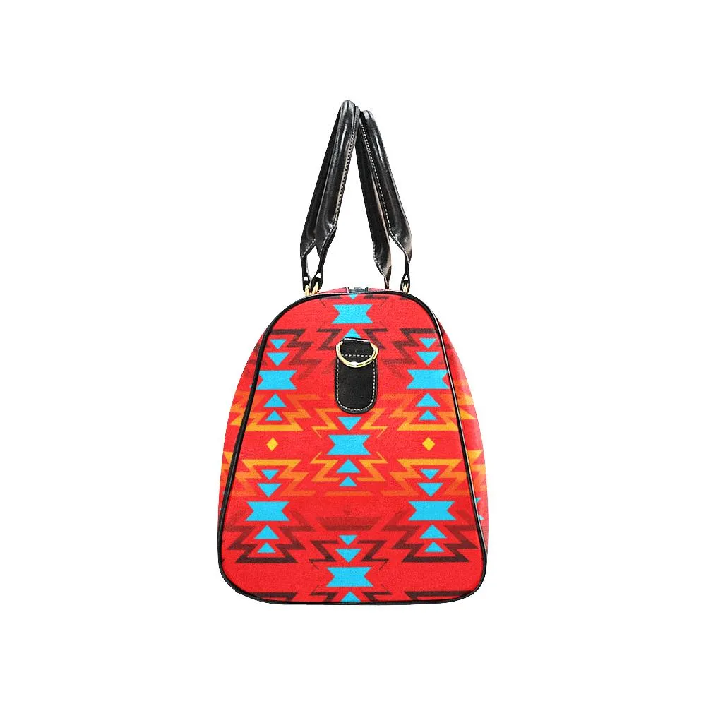 Big Pattern Fire Colors and Sky Sierra Waterproof Travel Bag