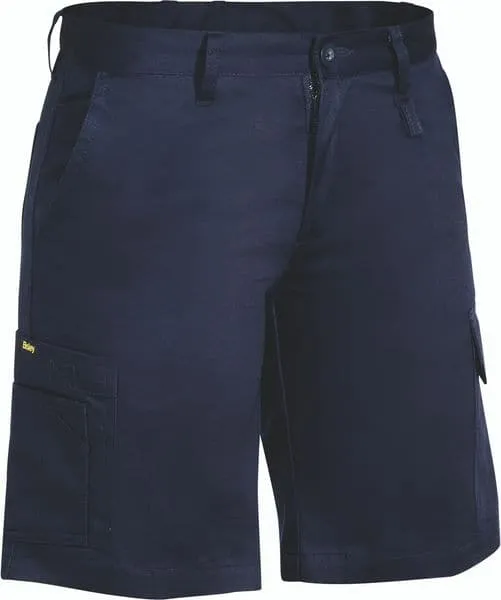 Bisley Women's - Drill Light Weight Utility Short - Navy (BSHL1999)