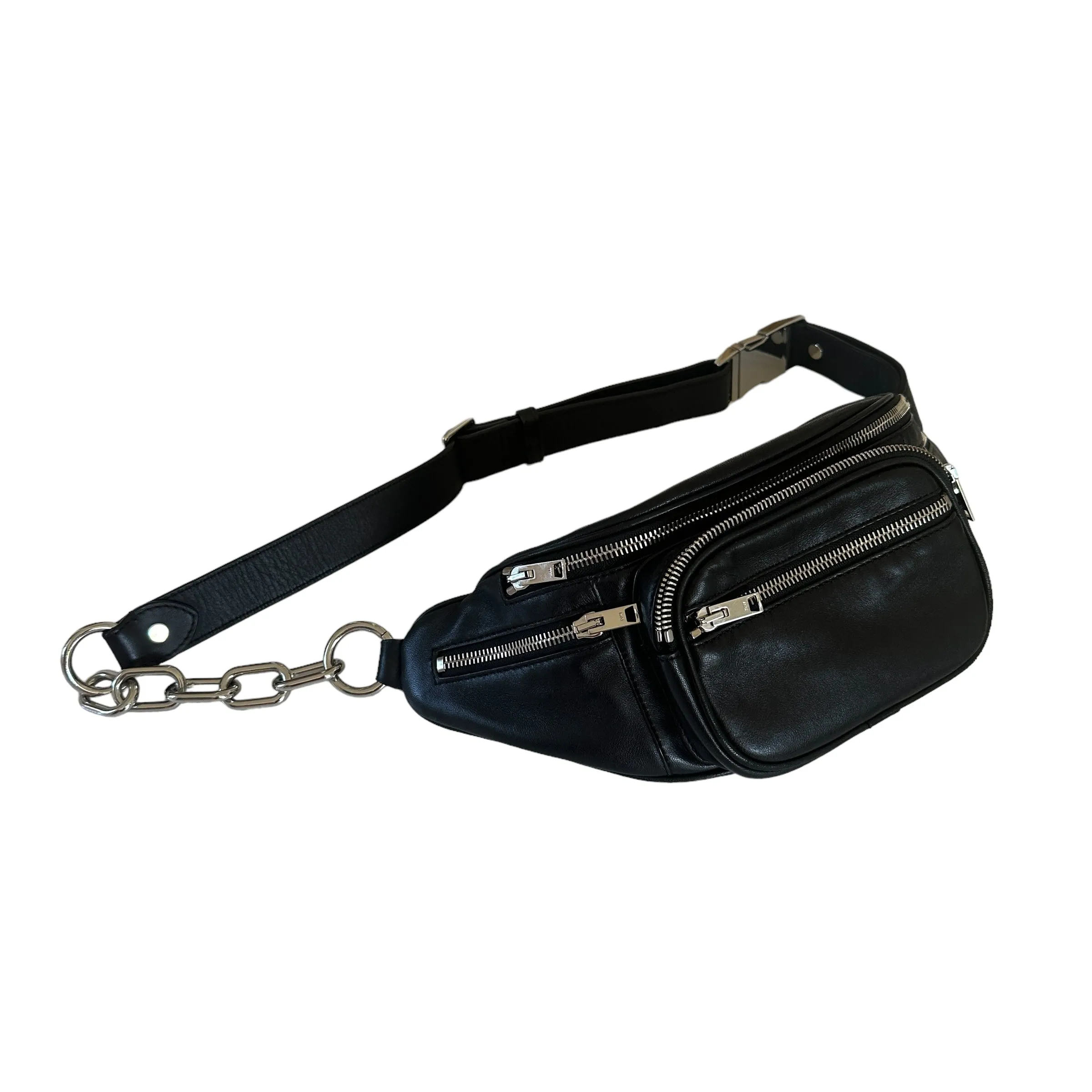 Black & Silver Belt Bag