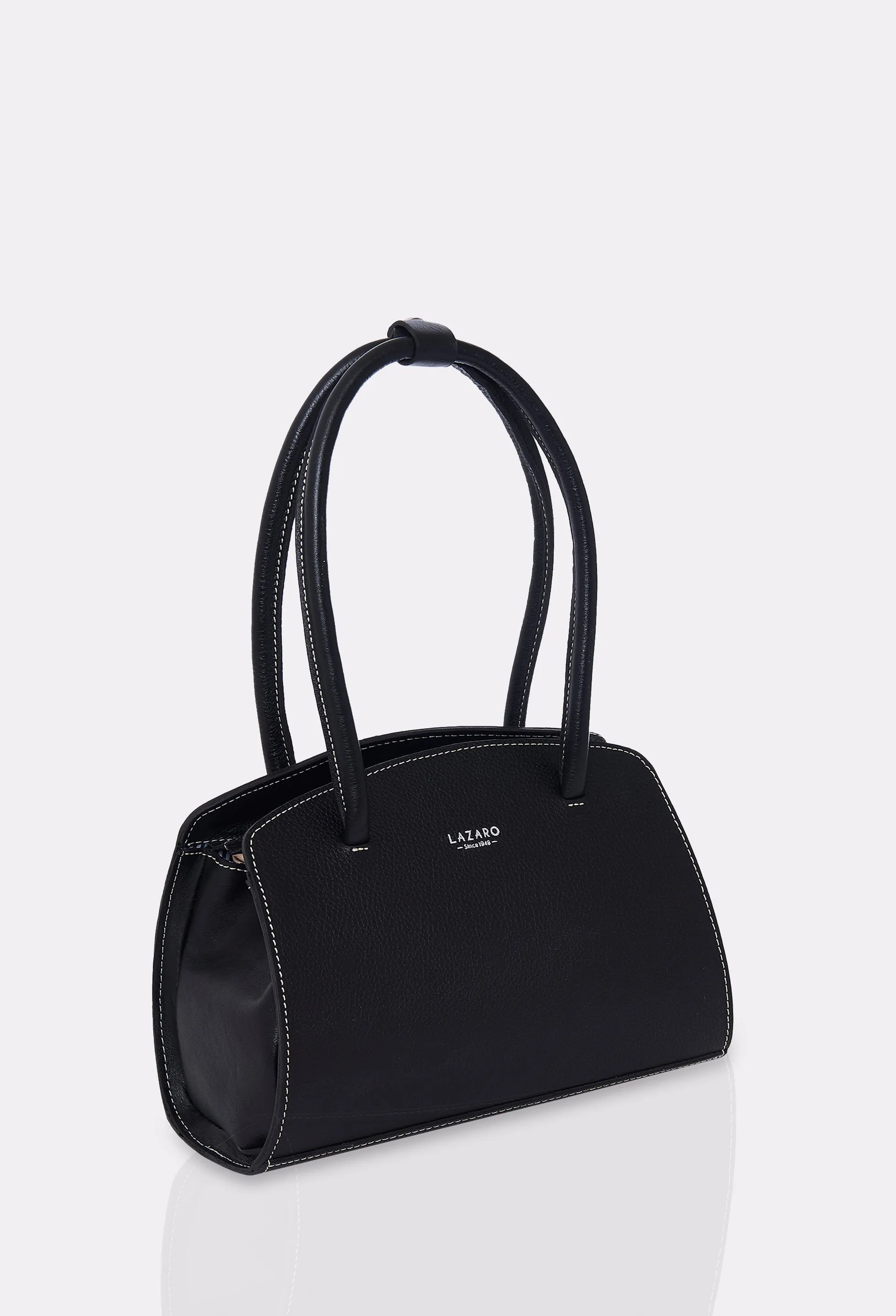 Black Leather Shoulder Bag Margot