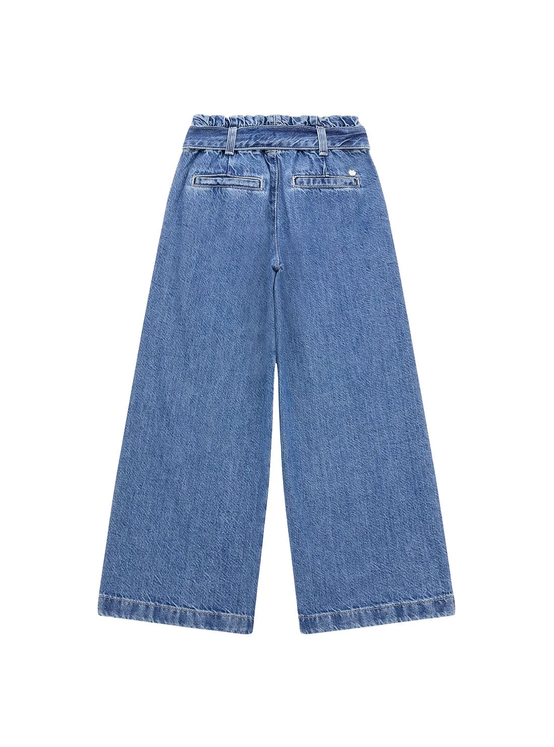 Blue Denim Paper Bag Pants (7-16)