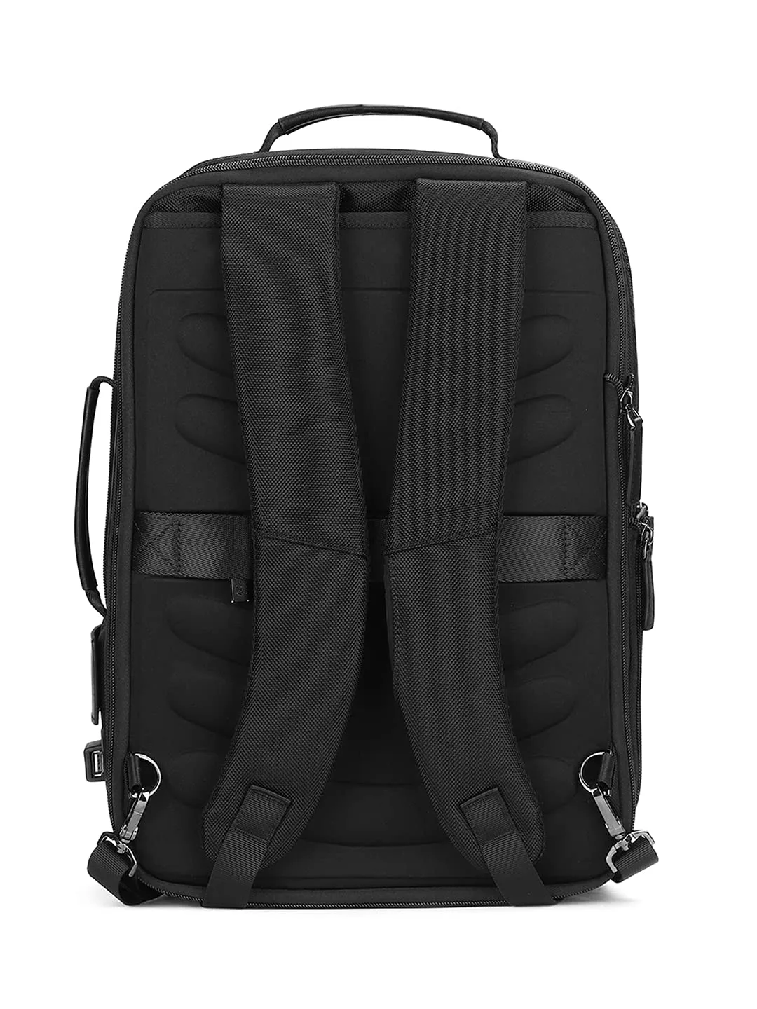 BOPAI Expandable 15.6 inch College/Business Laptop Backpack with USB Charging Point (Black)