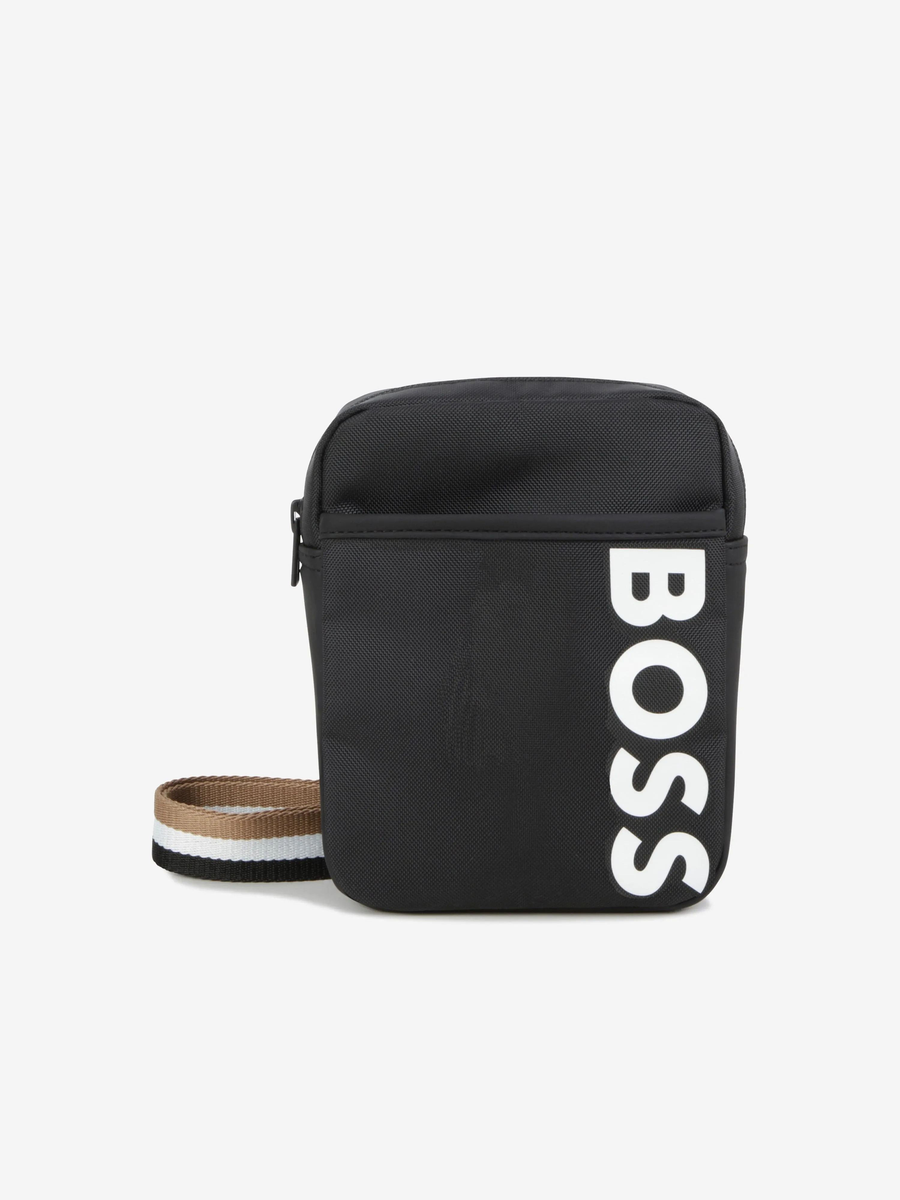 BOSS Boys Logo Messenger Bag in Black (18cm)