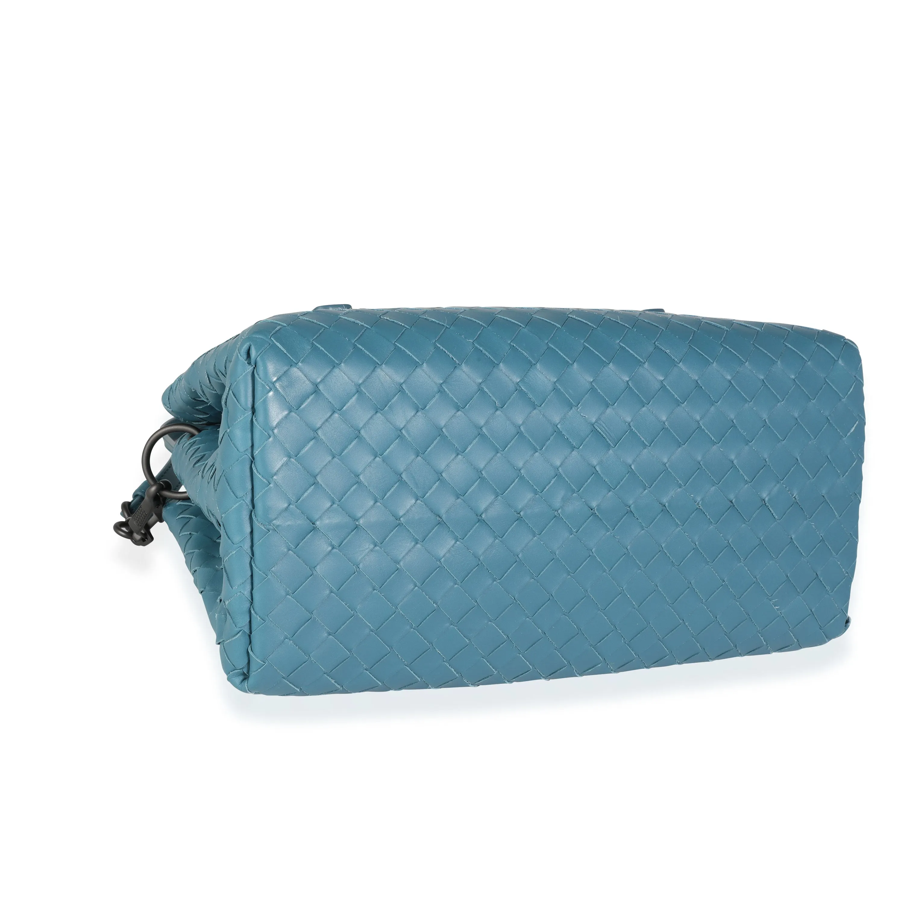 Bottega Veneta Turquoise Intrecciato Small Roma Tote