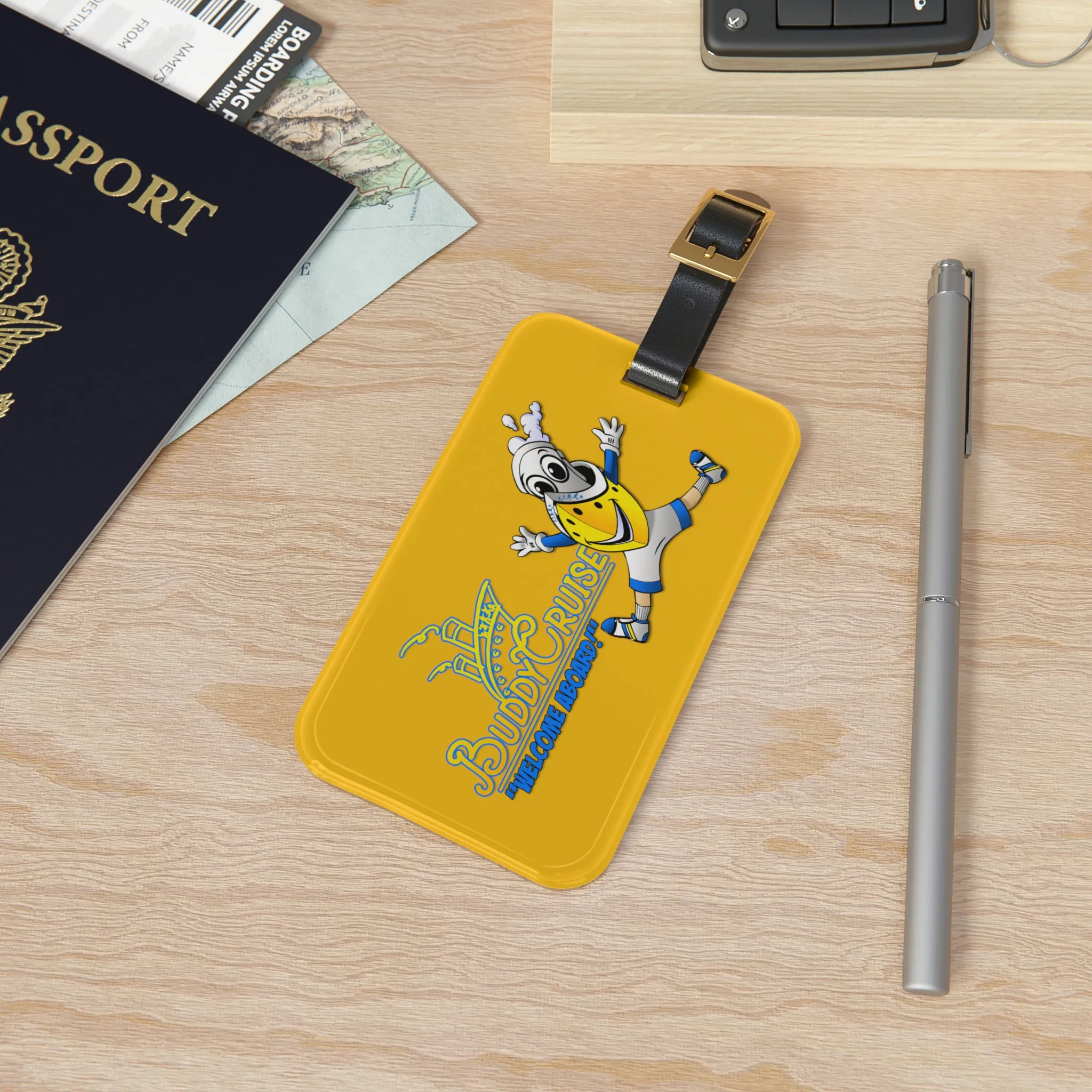 BUDDY CRUISE Yellow Travel Luggage Tag