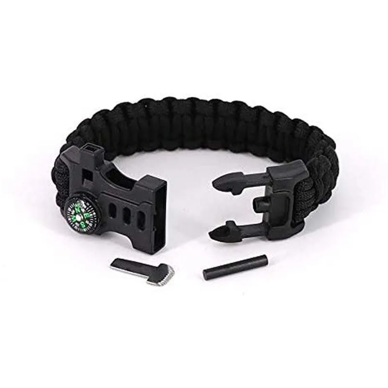 Camping Survival Bracelet With Compass CF-45 GREEN