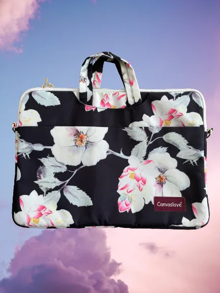 CanvasLove Floral Laptop Bag