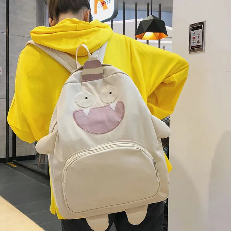 Cartoon Frog Monster Duck Print Backpack