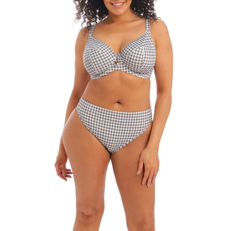 Checkmate Plunge Bikini Top Grey Marl - Elomi Swim