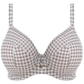 Checkmate Plunge Bikini Top Grey Marl - Elomi Swim