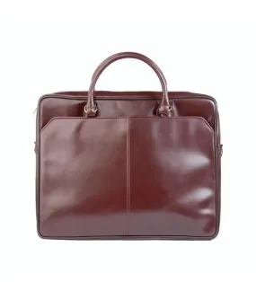 Chocolate Brown Premium Cow Leather Laptop Bag