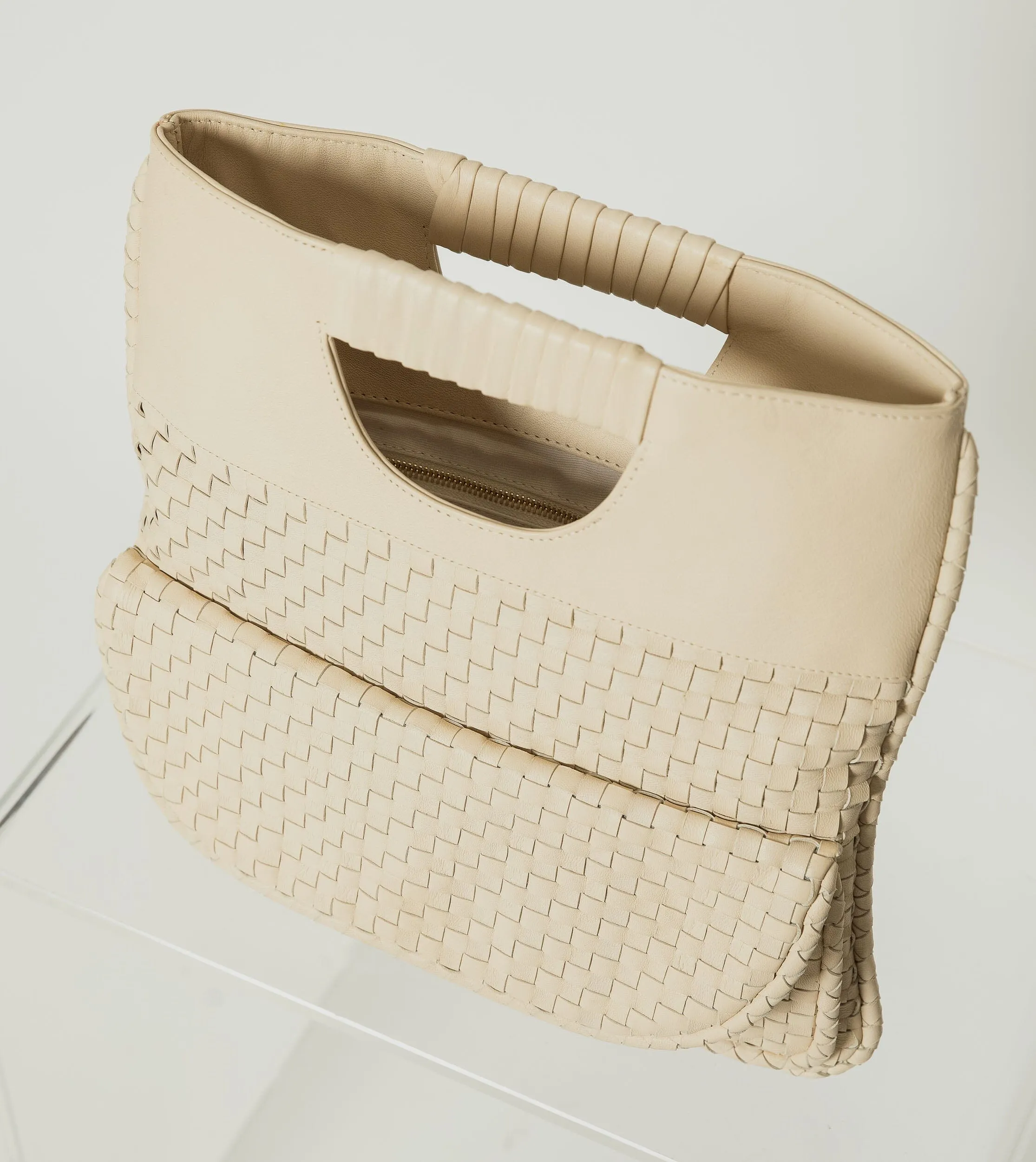 Clarisse Woven Clutch | Ivory